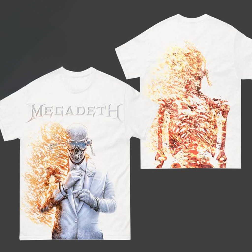 Megadeth Merch Flame Vic Jumbo Final Album T-Shirt Music Gift Ideas For Guys