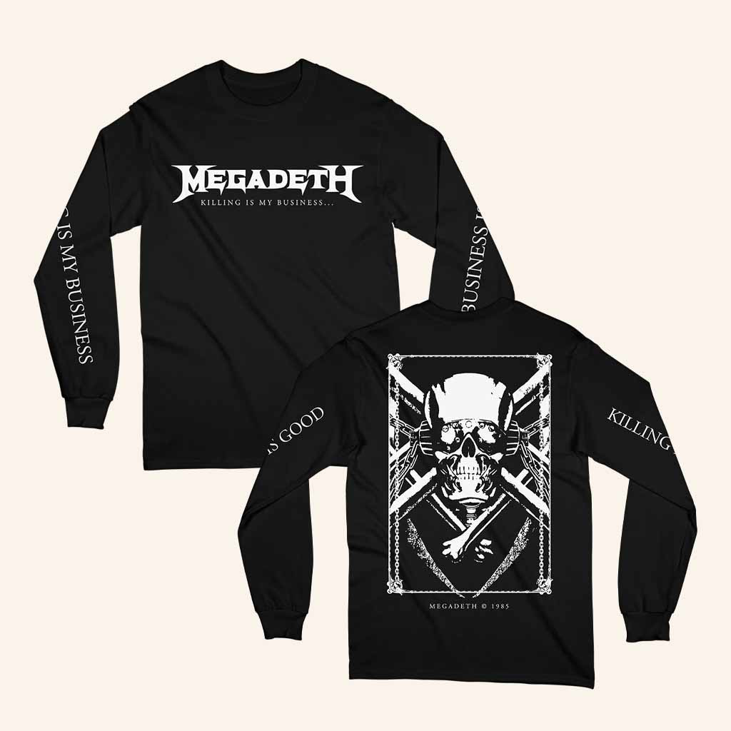 Megadeth Merch Killing Is My Business Long Sleeve Shirt Presents For Music Lovers Megadeth Merch Killing Is My Business Long Sleeve Shirt Presents For Music Lovers