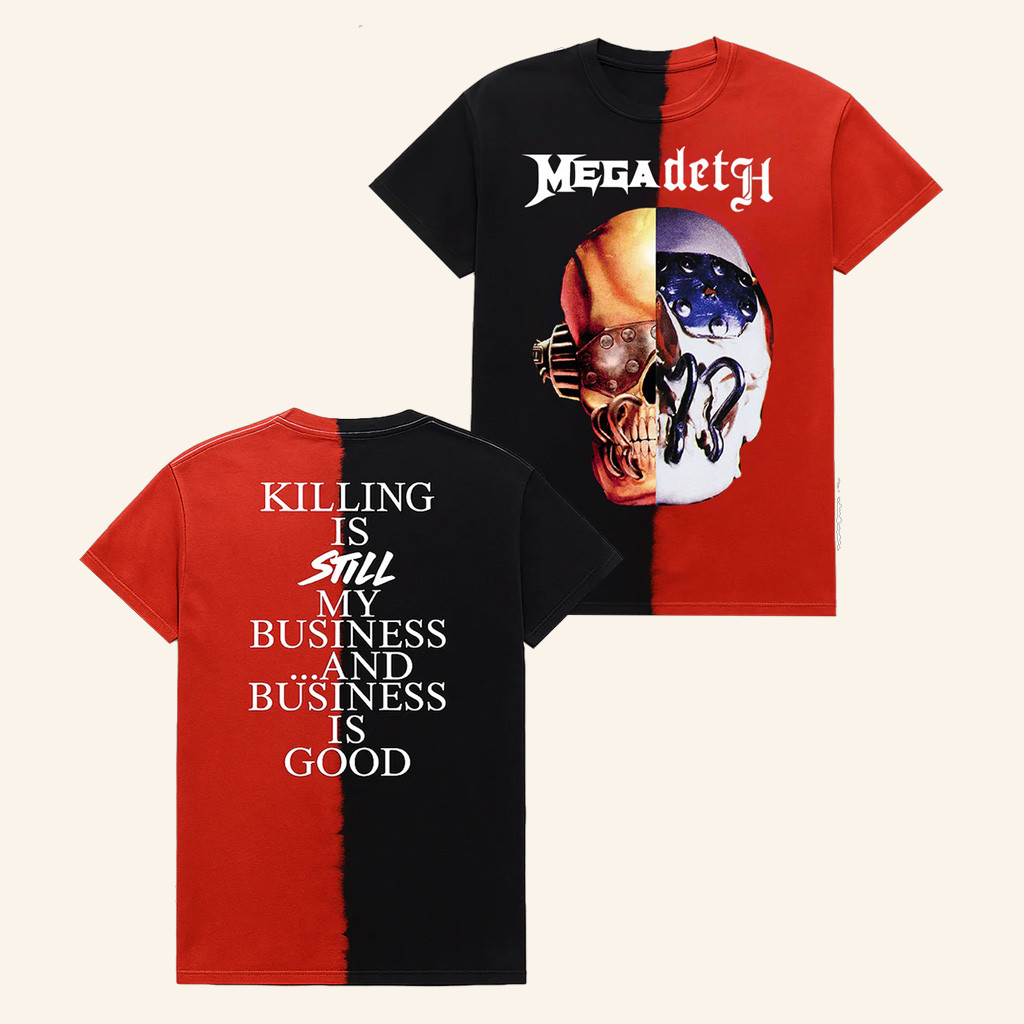 Megadeth Merch Killing Is My Business Split T-Shirt Christmas Gifts For Him Megadeth Merch Killing Is My Business Split T-Shirt Christmas Gifts For Him