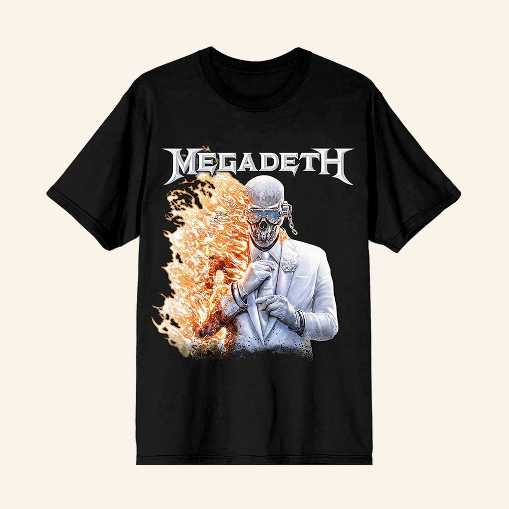 Megadeth Merch Megadeth Flame Vic Black T-Shirt Birthday Gift For Husband Megadeth Merch Megadeth Flame Vic Black T-Shirt Birthday Gift For Husband
