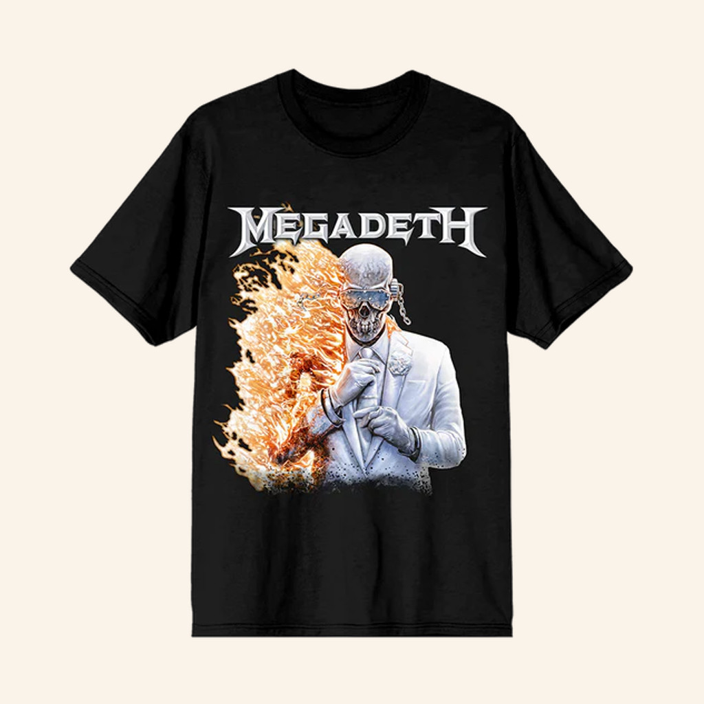 Megadeth Merch Megadeth Flame Vic Black T-Shirt Music Gift Ideas For Guys Megadeth Merch Megadeth Flame Vic Black T-Shirt Music Gift Ideas For Guys