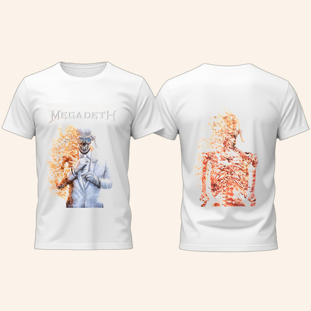 Megadeth Merch Megadeth Flame Vic Jumbo T-Shirt Birthday Gift For Him Megadeth Merch Megadeth Flame Vic Jumbo T-Shirt Birthday Gift For Him