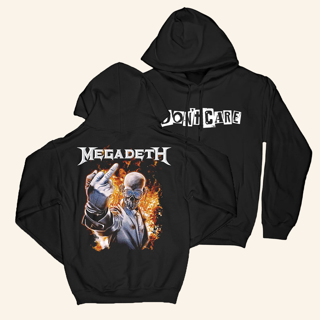 Megadeth Merch Ransom Note Hoodie Don't Care Hoodie Gifts For Band Fans