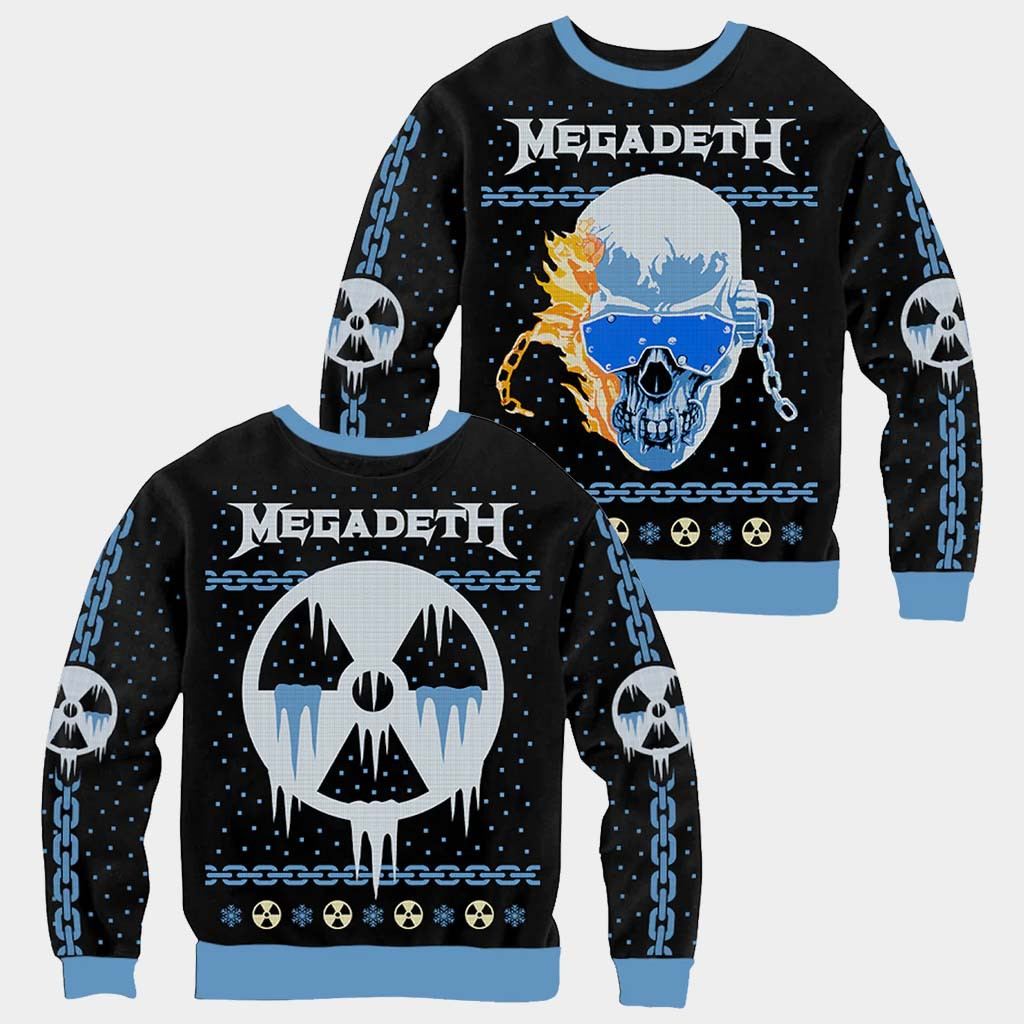 Megadeth Merch Vic Holiday Sweatshirt Megadeth Apparel Gifts For Band Fans Megadeth Merch Vic Holiday Sweatshirt Megadeth Apparel Gifts For Band Fans