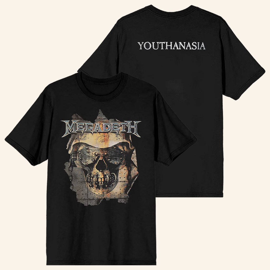 Megadeth Merch Youthanasia Ripped Vic T-Shirt Presents For Dad Megadeth Merch Youthanasia Ripped Vic T-Shirt Presents For Dad