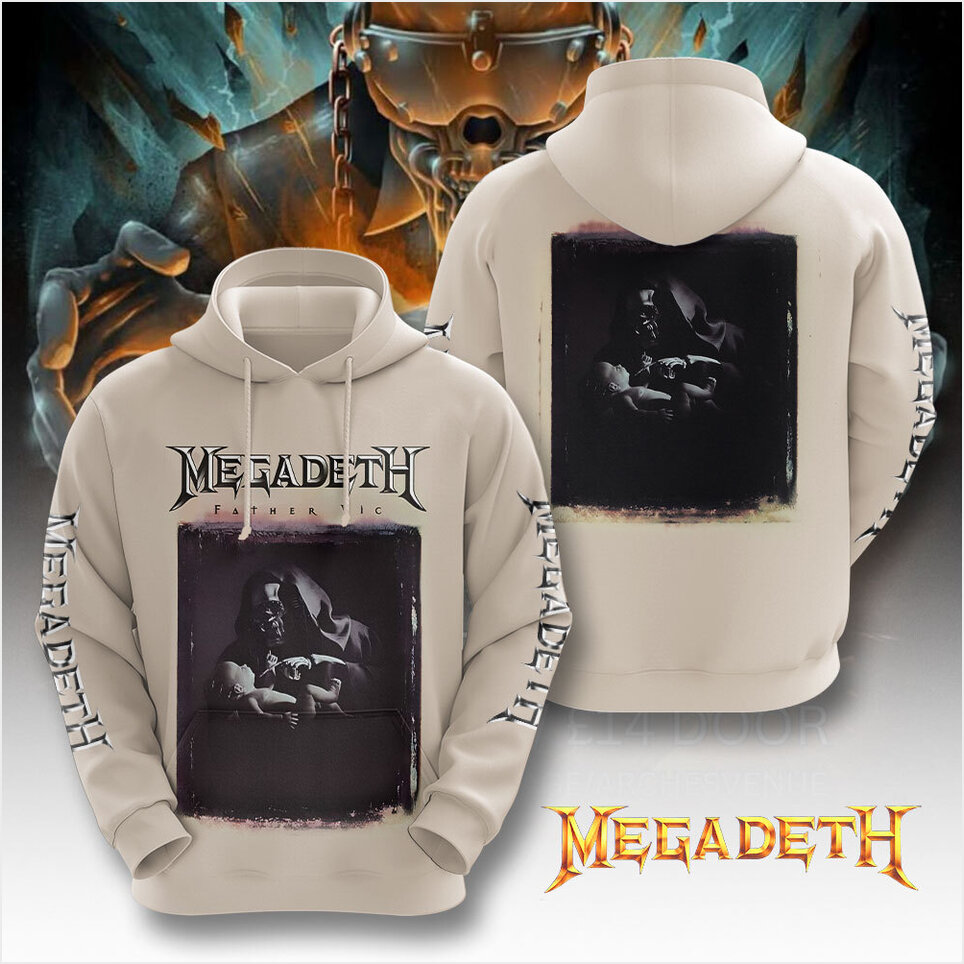 Megadeth Music Hoodie Cream Gifts For Friends Merch Apparel