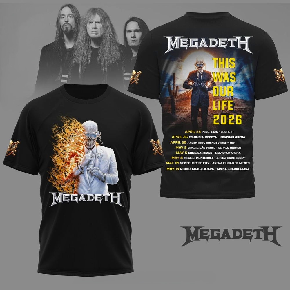 Megadeth This Was Our Life 2026 T-Shirt Megadeth Merch Gifts For Band Fans
