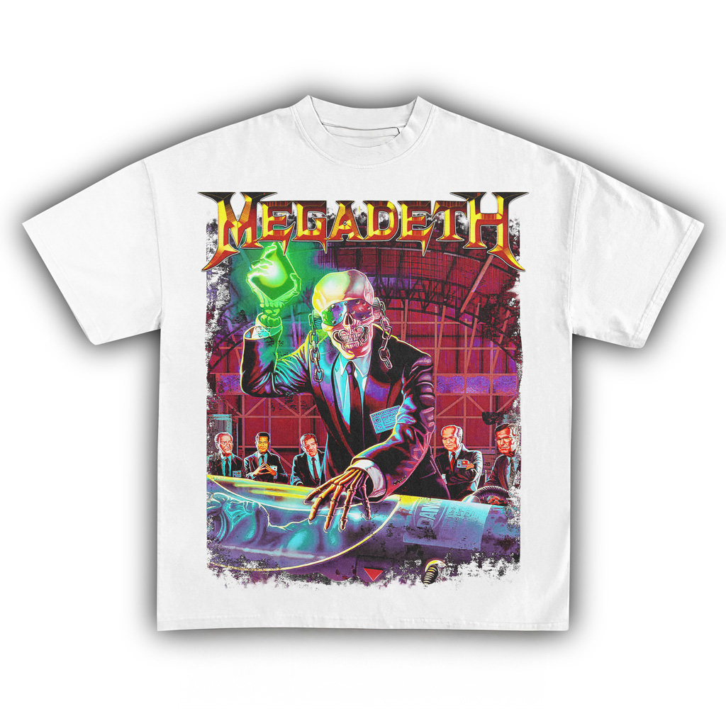 Megadeth Vintage White T-Shirt Megadeth MerchGifts For People Who Like Music Megadeth Vintage White T-Shirt Megadeth MerchGifts For People Who Like Music