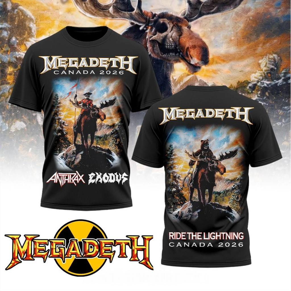 Megadeth x Canada Tour Ride The Lightning 2026 Shirt Megadeth Merch Gift For Band Fans Megadeth x Canada Tour Ride The Lightning 2026 Shirt Megadeth Merch Gift For Band Fans
