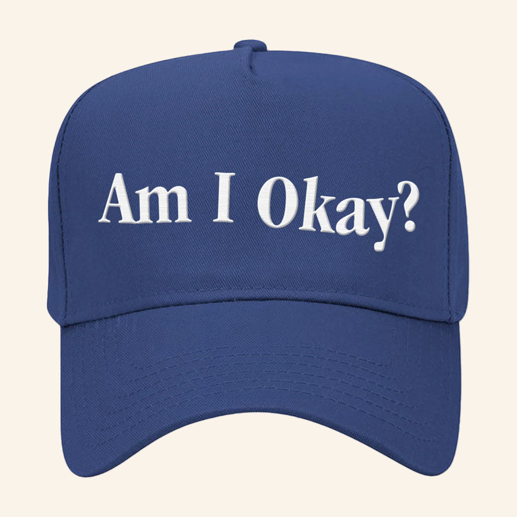 Megan Moroney Merch AM I OKAY Blue Album Hat Embroidered Gifts For Friends Megan Moroney Merch AM I OKAY Blue Album Hat Embroidered Gifts For Friends