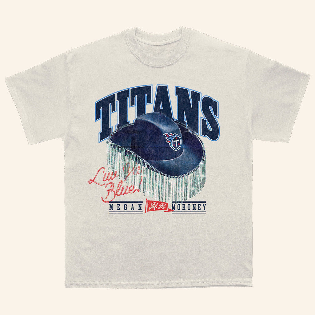 Megan Moroney Merch Megan Moroney x Tennessee Titans Cowgirl Hat T-Shirt Gift For Her Megan Moroney Merch Megan Moroney x Tennessee Titans Cowgirl Hat T-Shirt Gift For Her