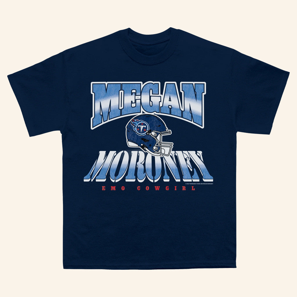 Megan Moroney Merch Megan Moroney x Tennessee Titans Helmet Navy T-Shirt Gift For Friends Megan Moroney Merch Megan Moroney x Tennessee Titans Helmet Navy T-Shirt Gift For Friends