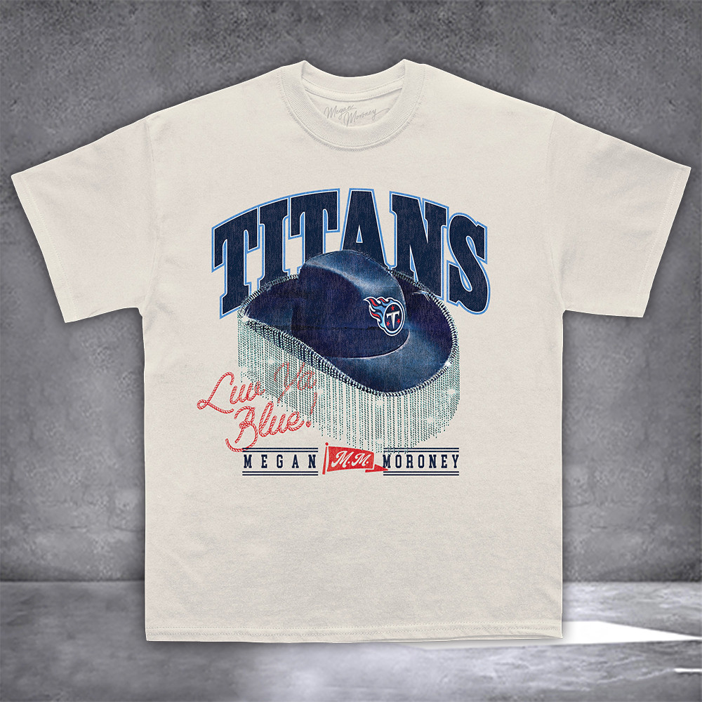 Megan Moroney Merch T-Shirt Megan Moroney ex Tennessee Titans Cowgirl Hat Vintage Shirt
