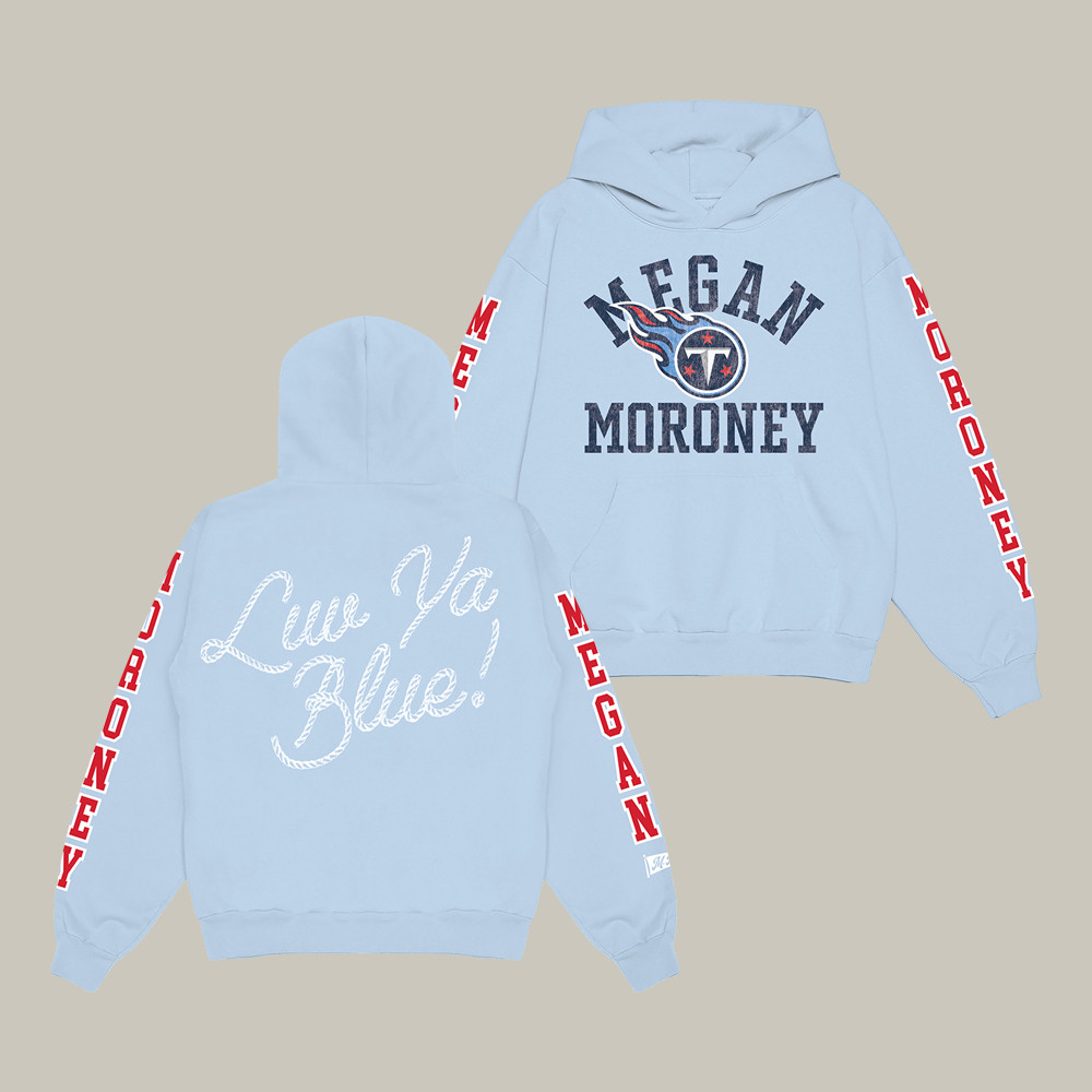 Megan Moroney x Tennessee Titans Varsity Block Hoodie Megan Moroney Apparel Best Fan Gift