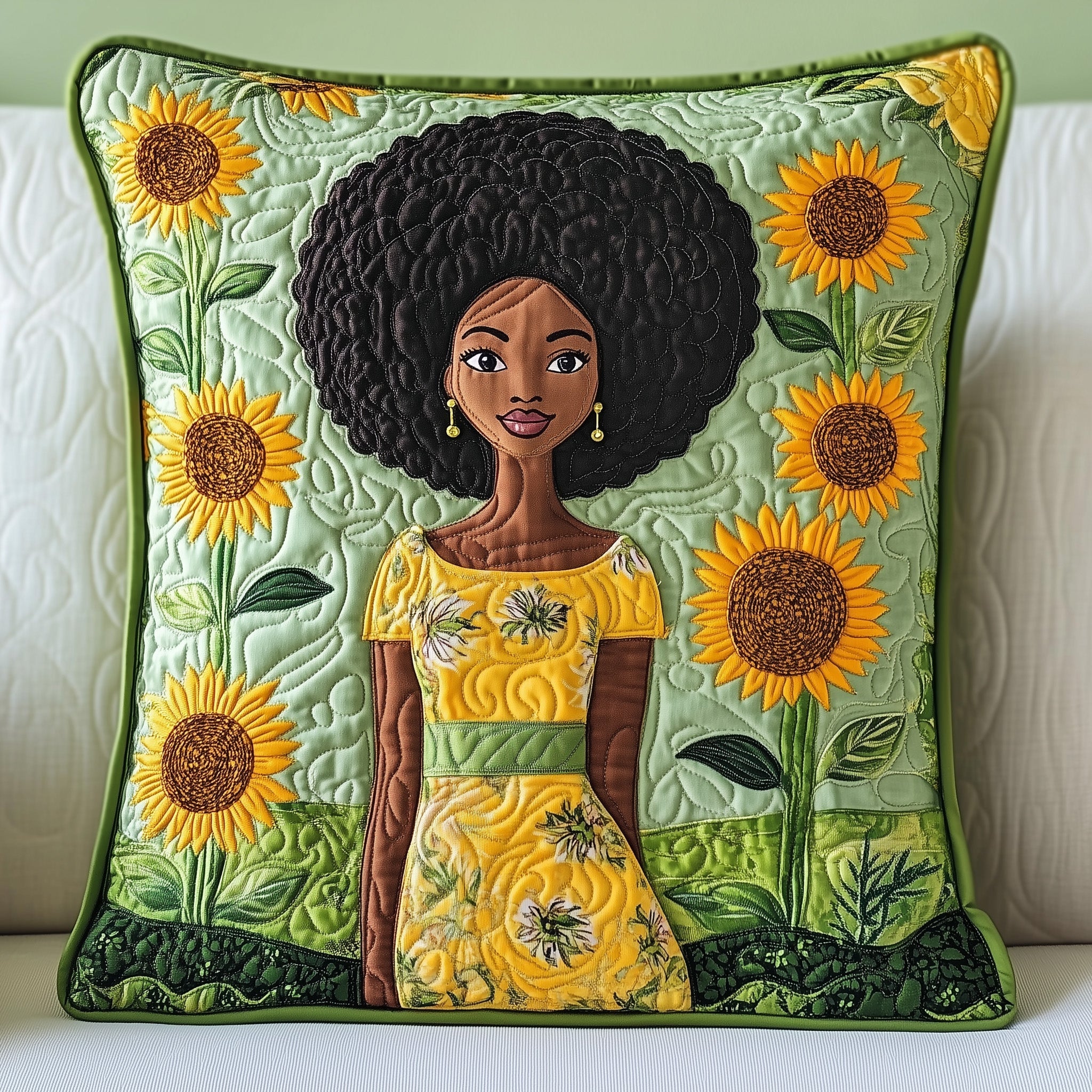 Melanin Pride Quilted Pillow Case Decorative Pillow Cover MerchAfrican American Gifts For Her