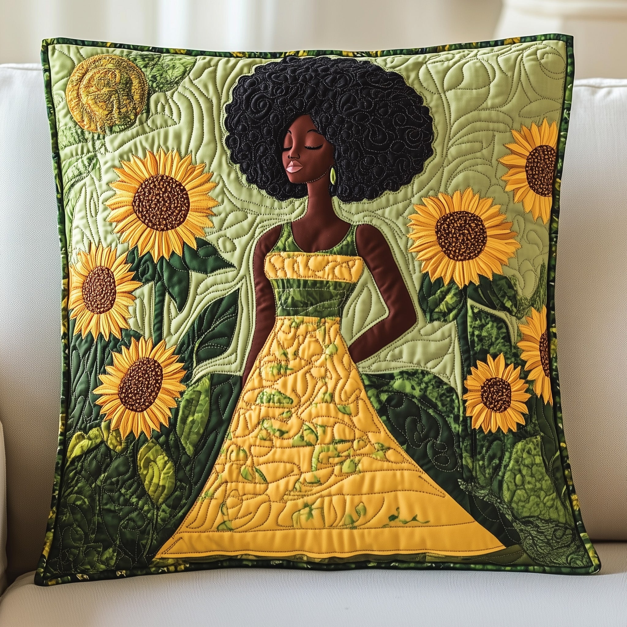 Melanin Pride Quilted Pillow Case Decorative Pillow Cover MerchAfrican American Gifts For Women