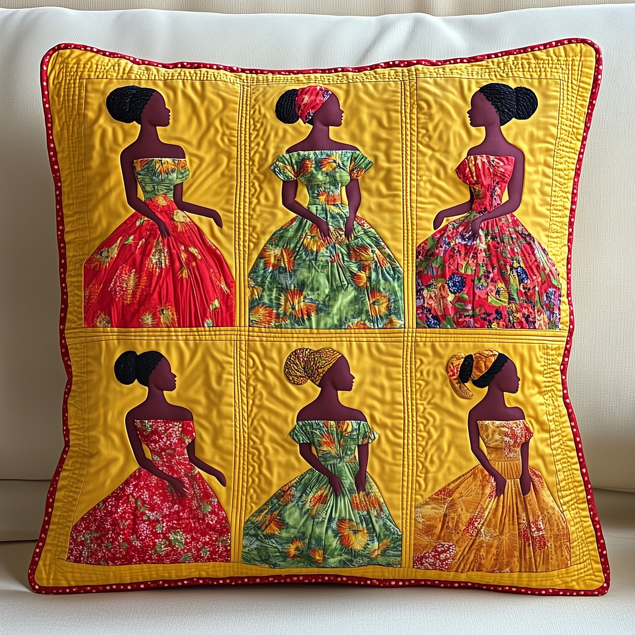 Melanin Pride Quilted Pillow Case Decorative Pillow Cover MerchBest African American Gifts