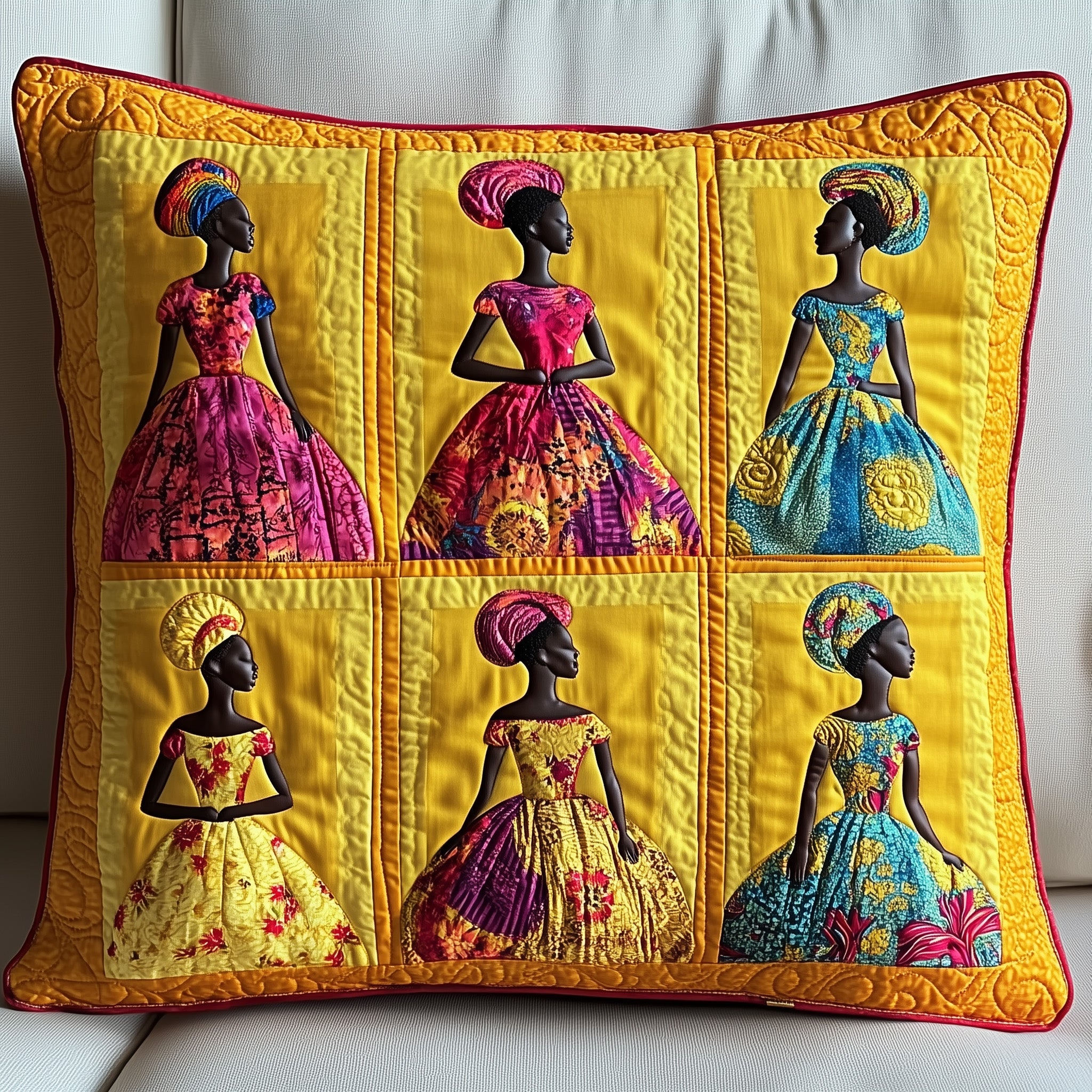 Melanin Pride Quilted Pillow Case Decorative Pillow Cover MerchBlack History Month Gifts
