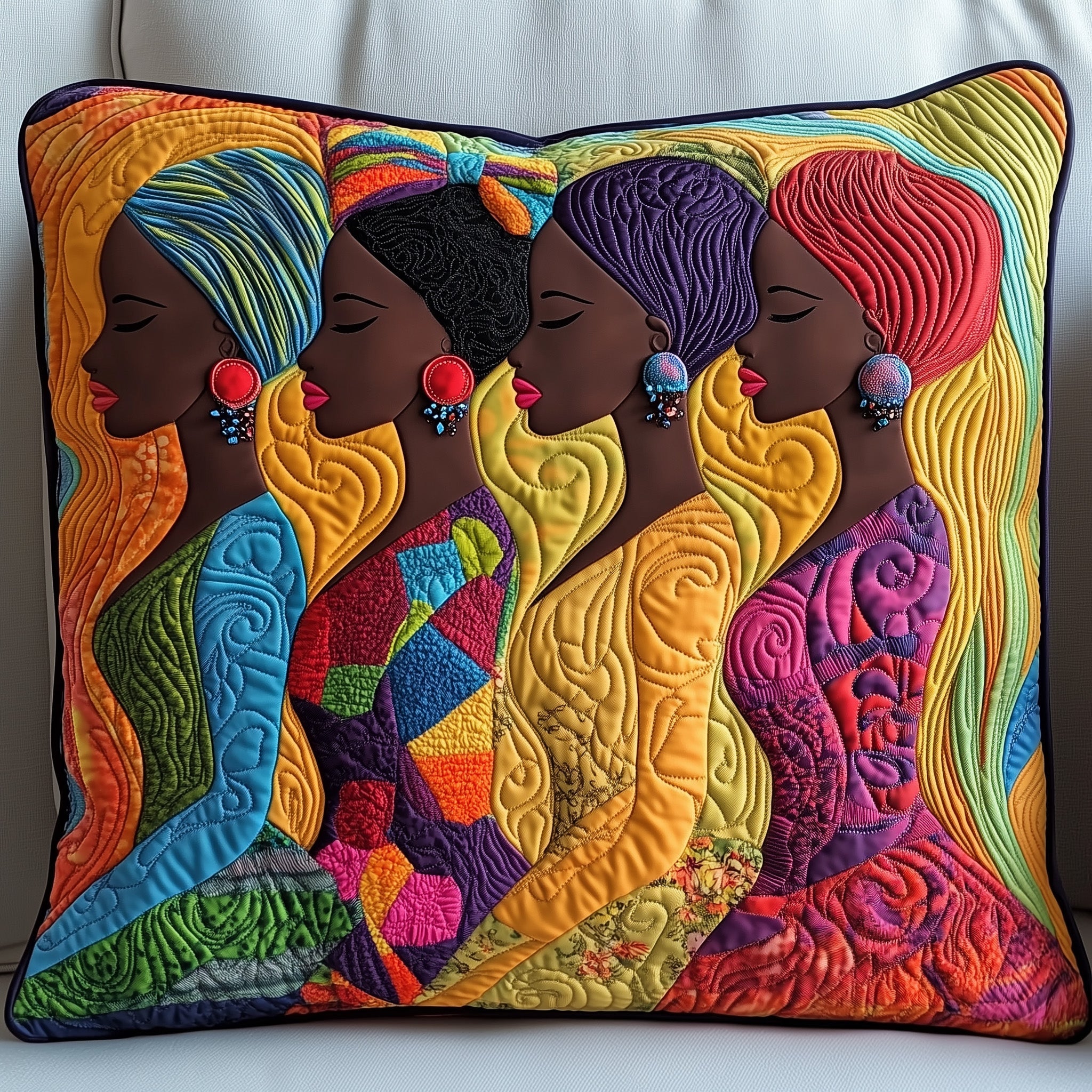 Melanin Pride Quilted Pillow Case Decorative Pillow Cover MerchBlack Women Melanin Gifts For Her