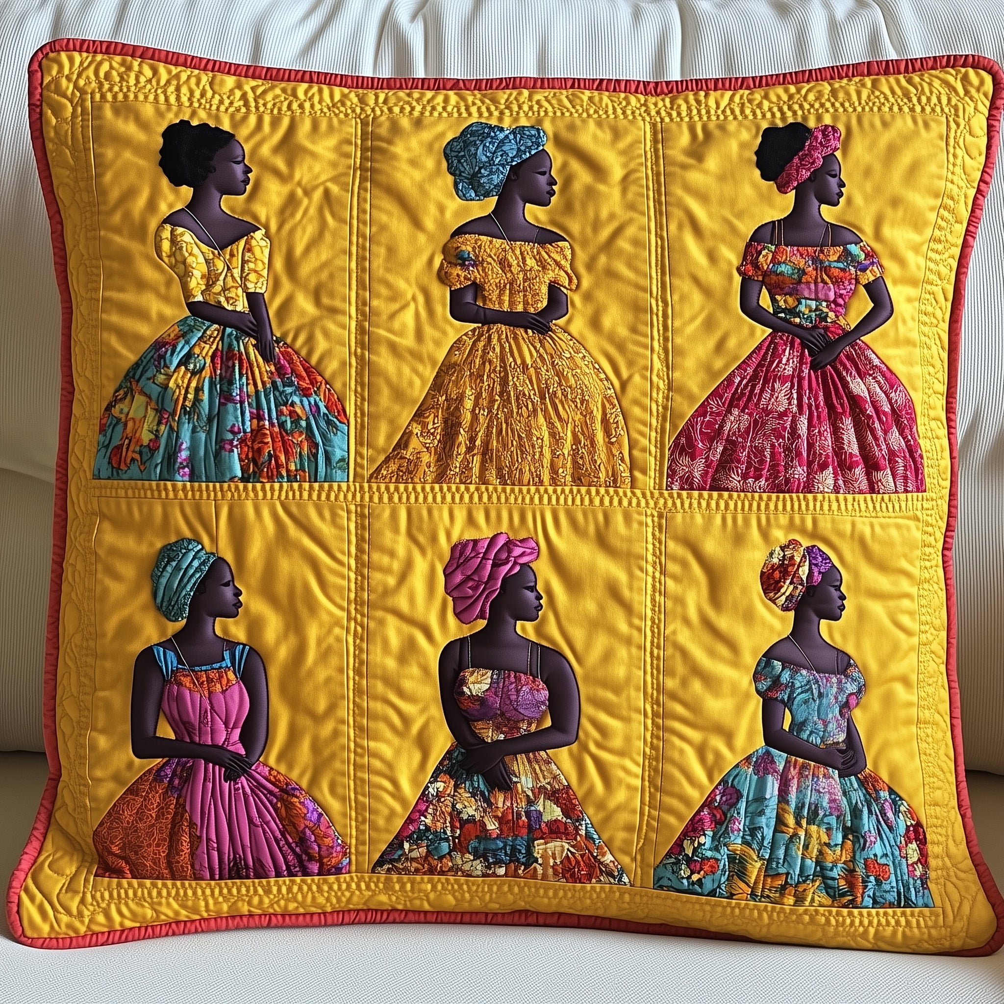 Melanin Pride Quilted Pillow Case Decorative Pillow Cover MerchMelanin African American Gifts