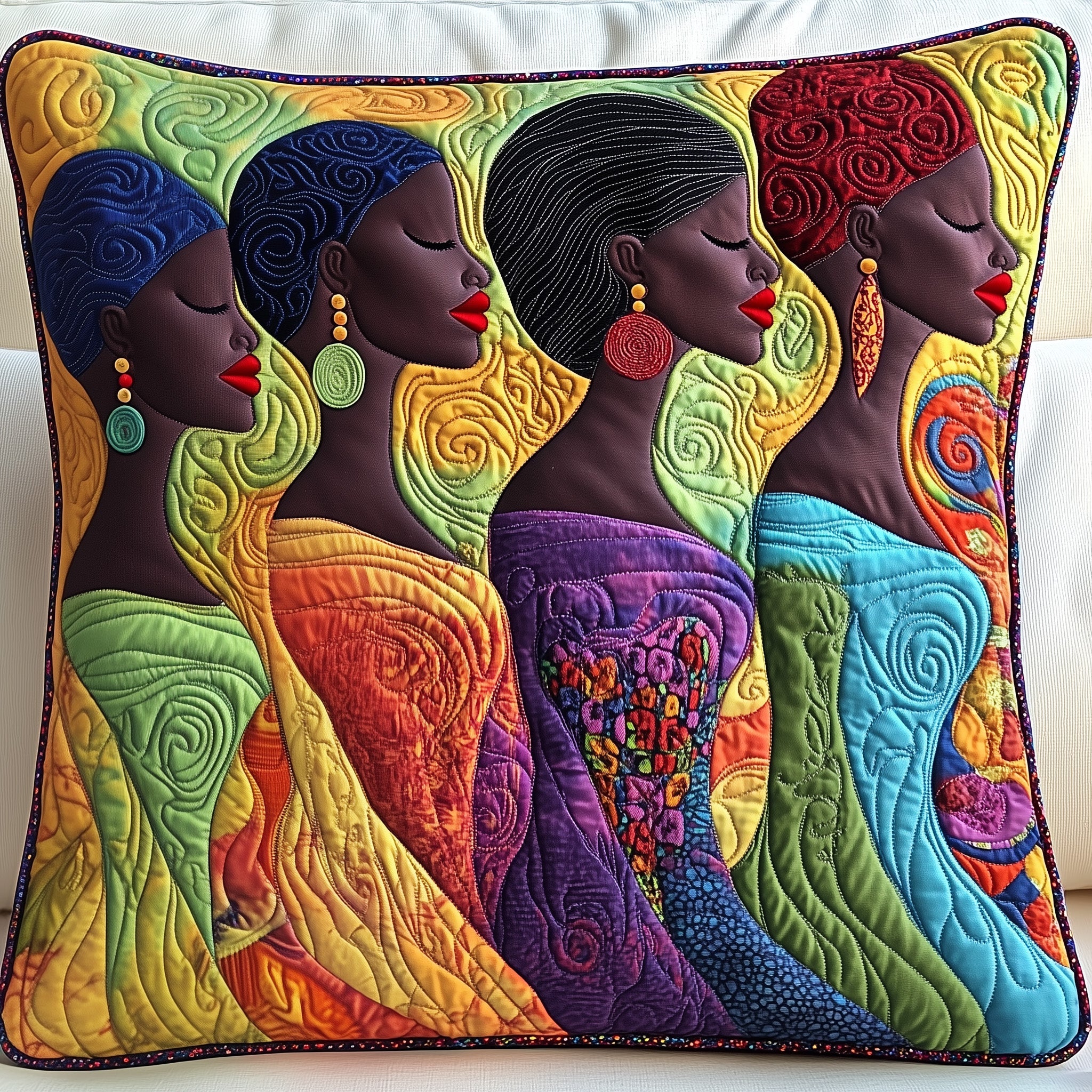 Melanin Pride Quilted Pillow Case Decorative Pillow Cover MerchMelanin Black Women Gifts Christmas