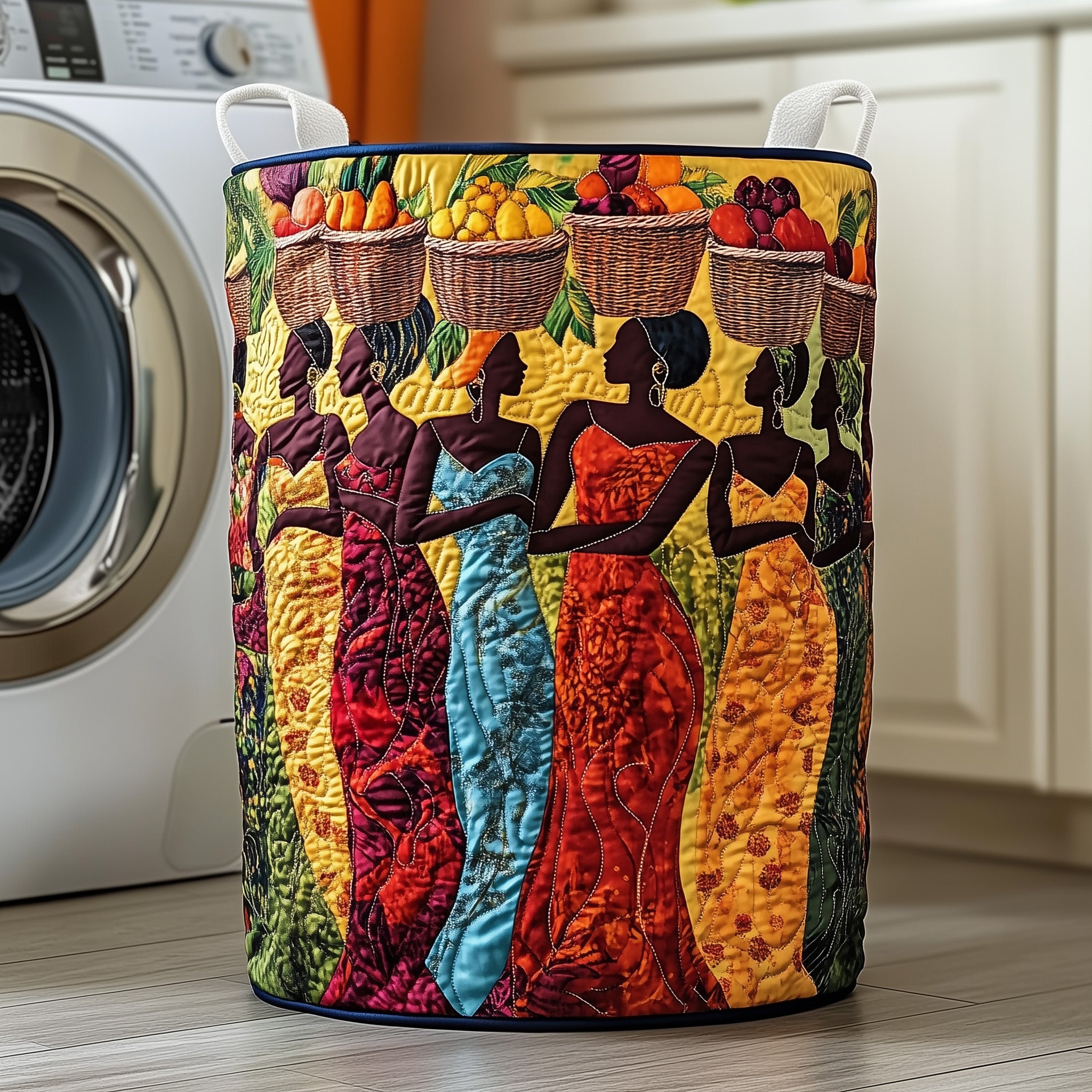 Melanin Queen Quilted Laundry Basket Excellent Gift For Her