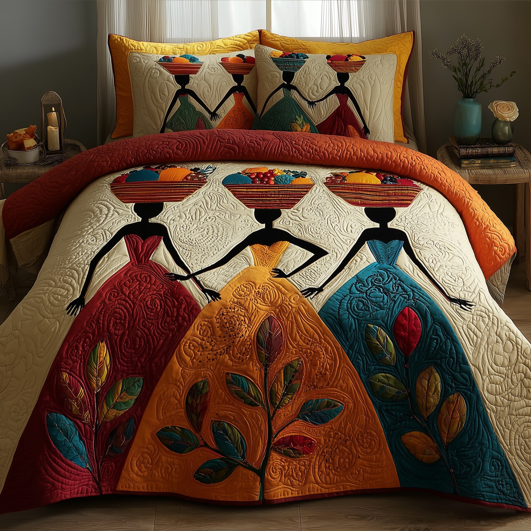Melanin Quilted Bedding Set Lightweight