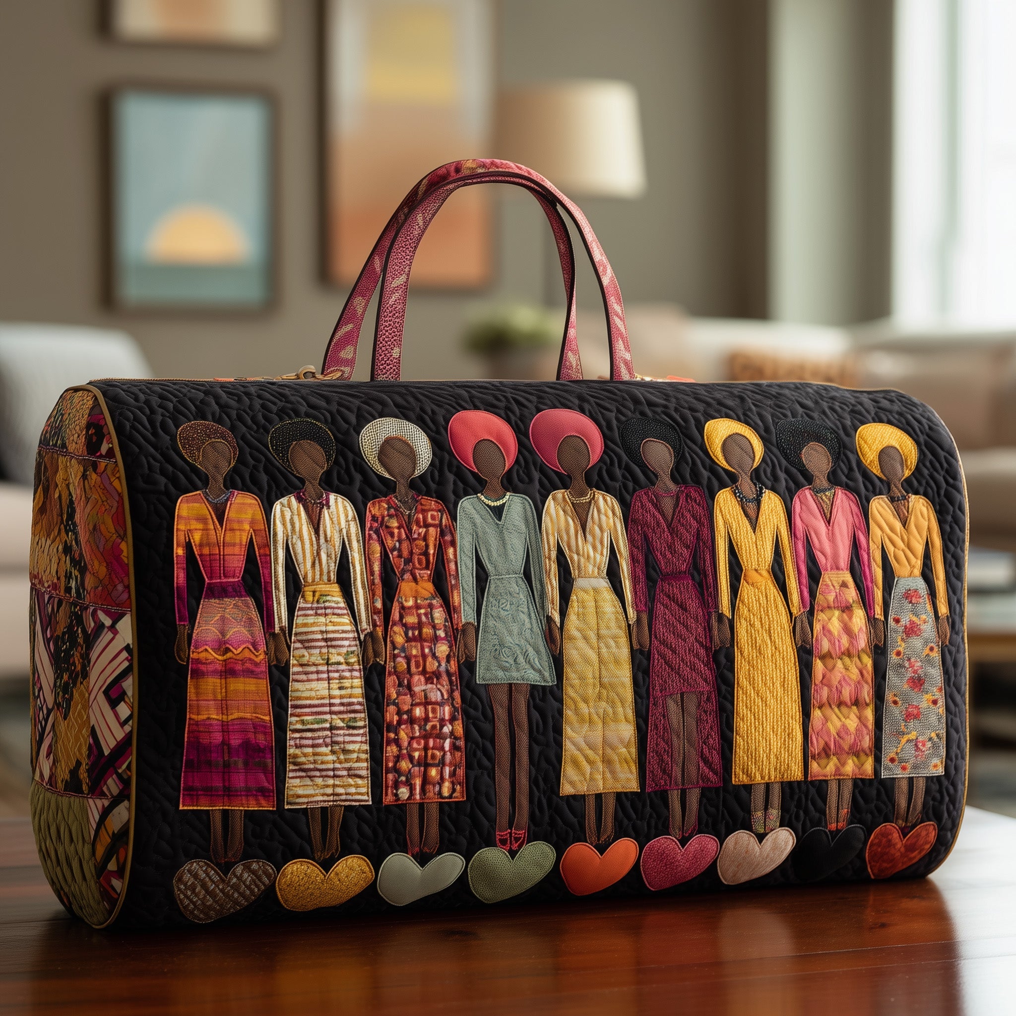 Melanin Quilted Duffle Bag Fall Gift Choice