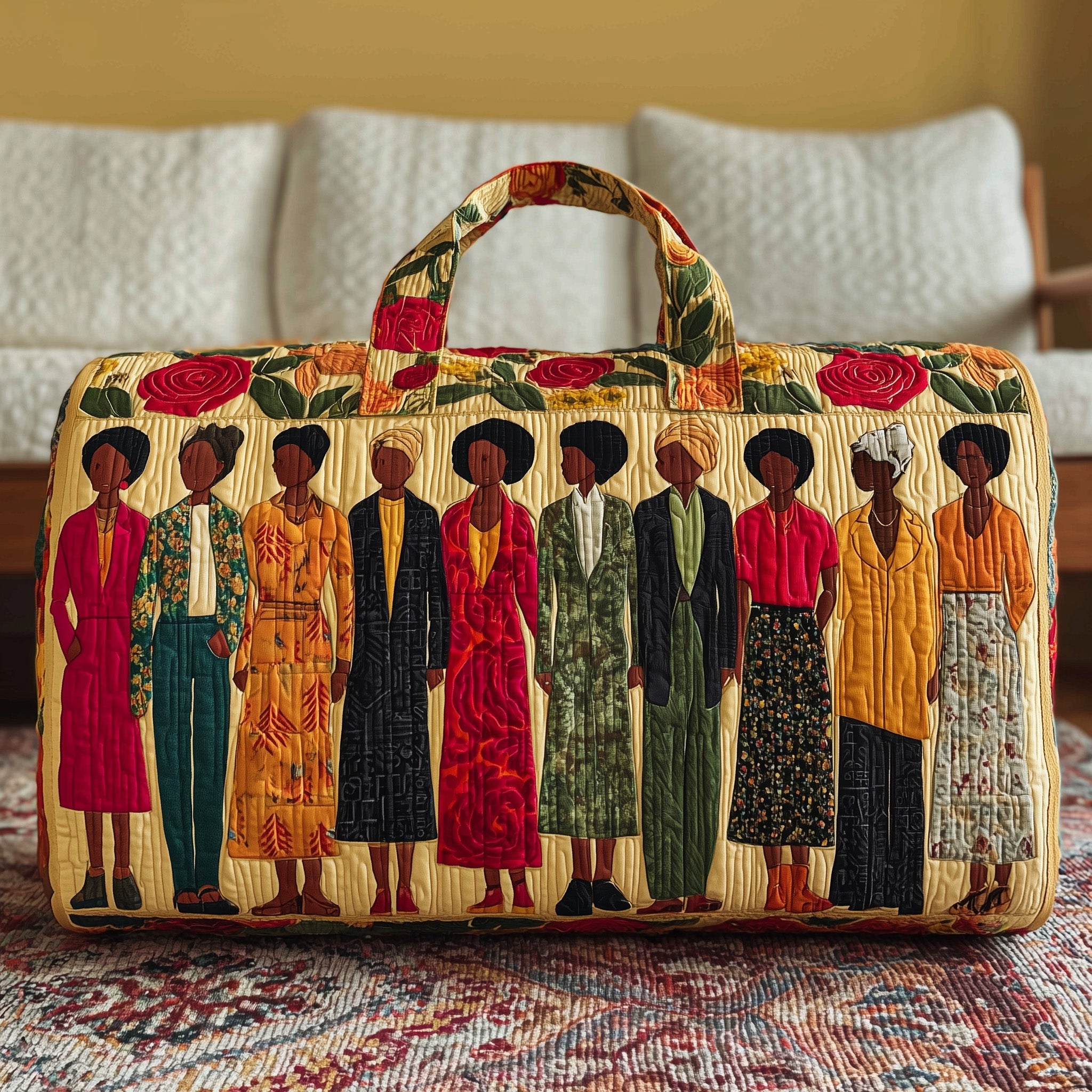 Melanin Quilted Duffle Bag Independence Day Gift Idea