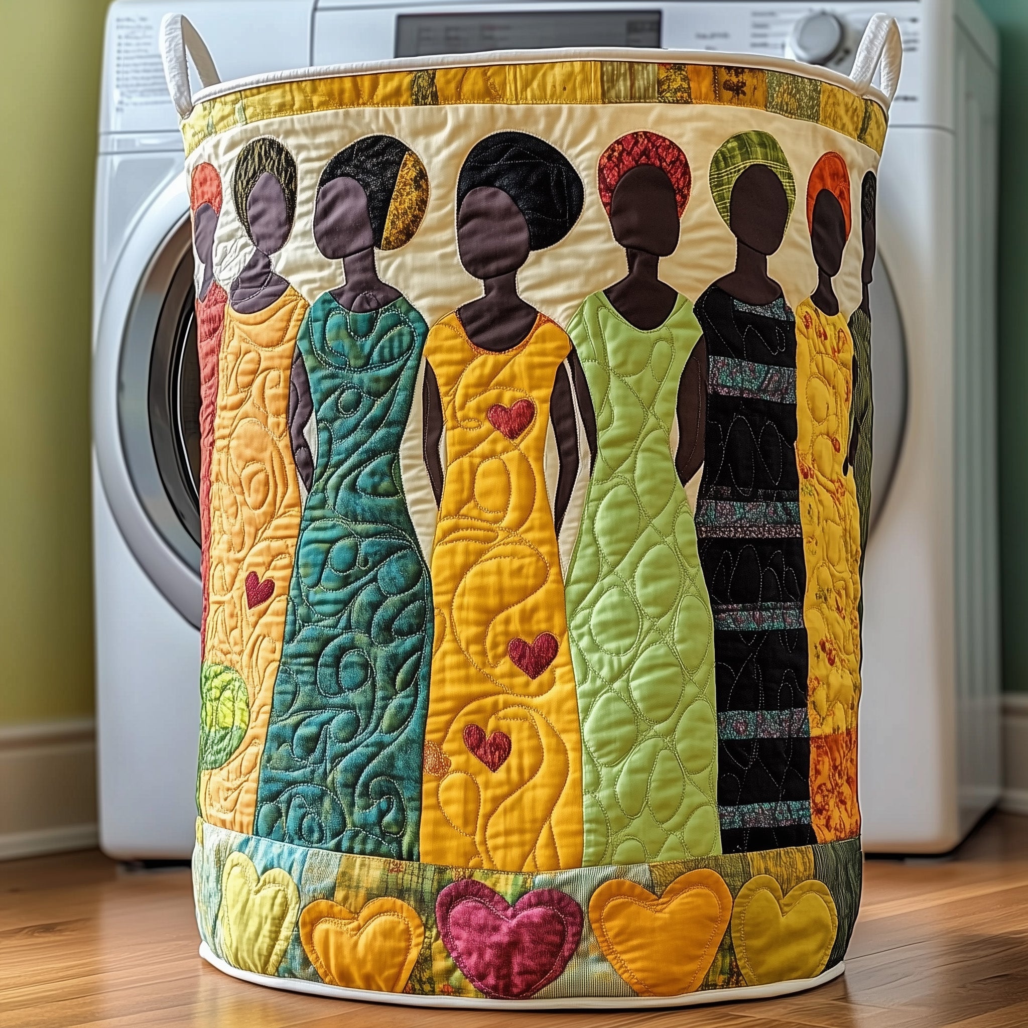 Melanin Quilted Laundry Basket Father's Day Merch Gift