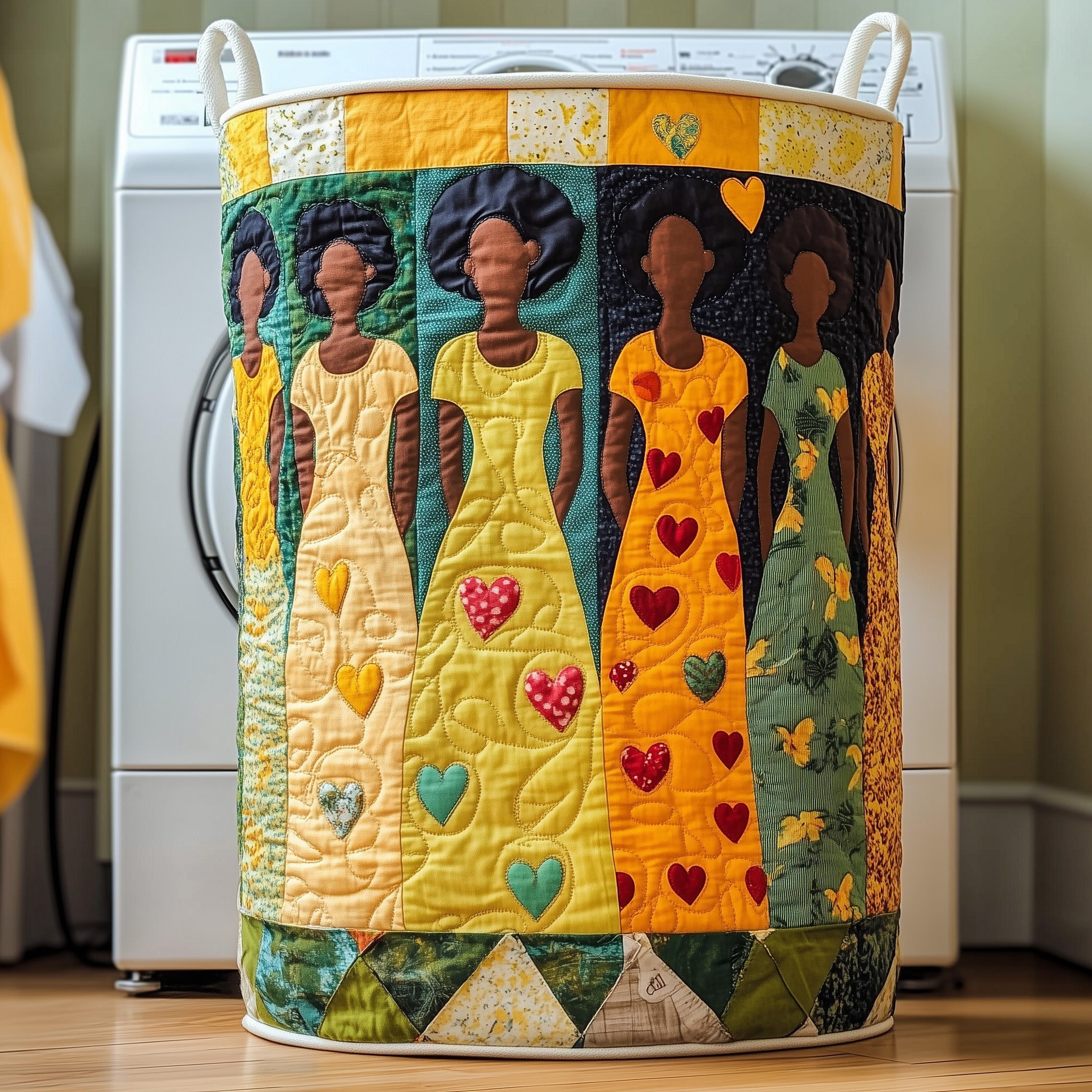 Melanin Quilted Laundry Basket Merch For Him