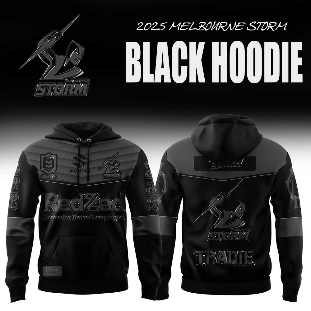 Melbourne Storm Back In Black Hoodie Gifts For Husband