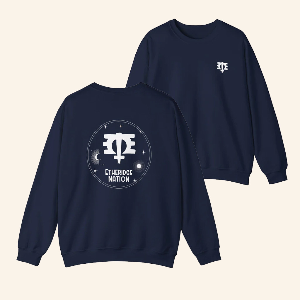 Melissa Etheridge Merch Etheridge Nation Crewneck Sweatshirt Cool Gifts For Music Lovers