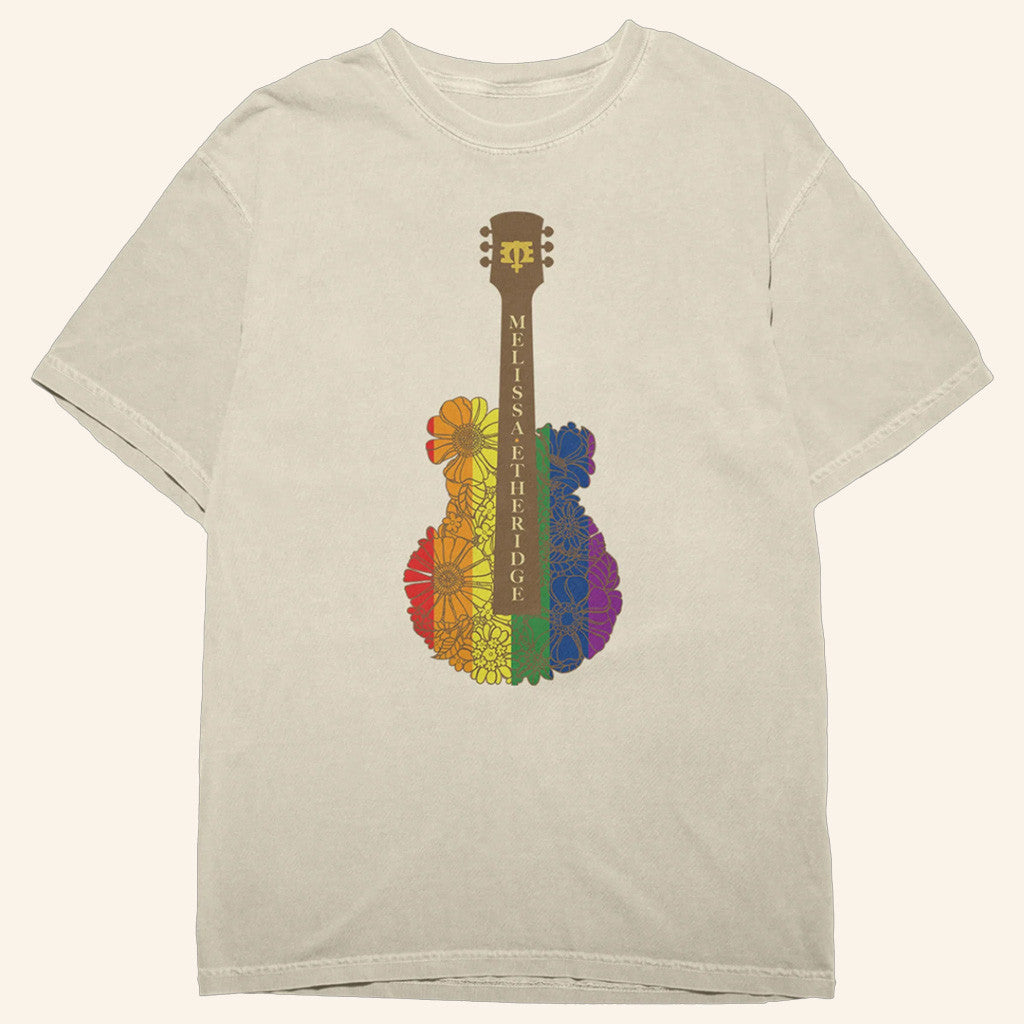 Melissa Etheridge Merch Pride Flower Guitar T-Shirt Gifts For Girlfriend