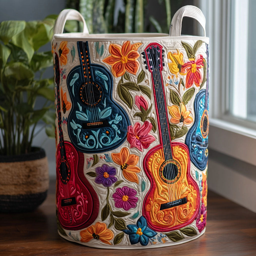 Melodia De Vida Quilted Laundry Basket Everyday Merch Choice