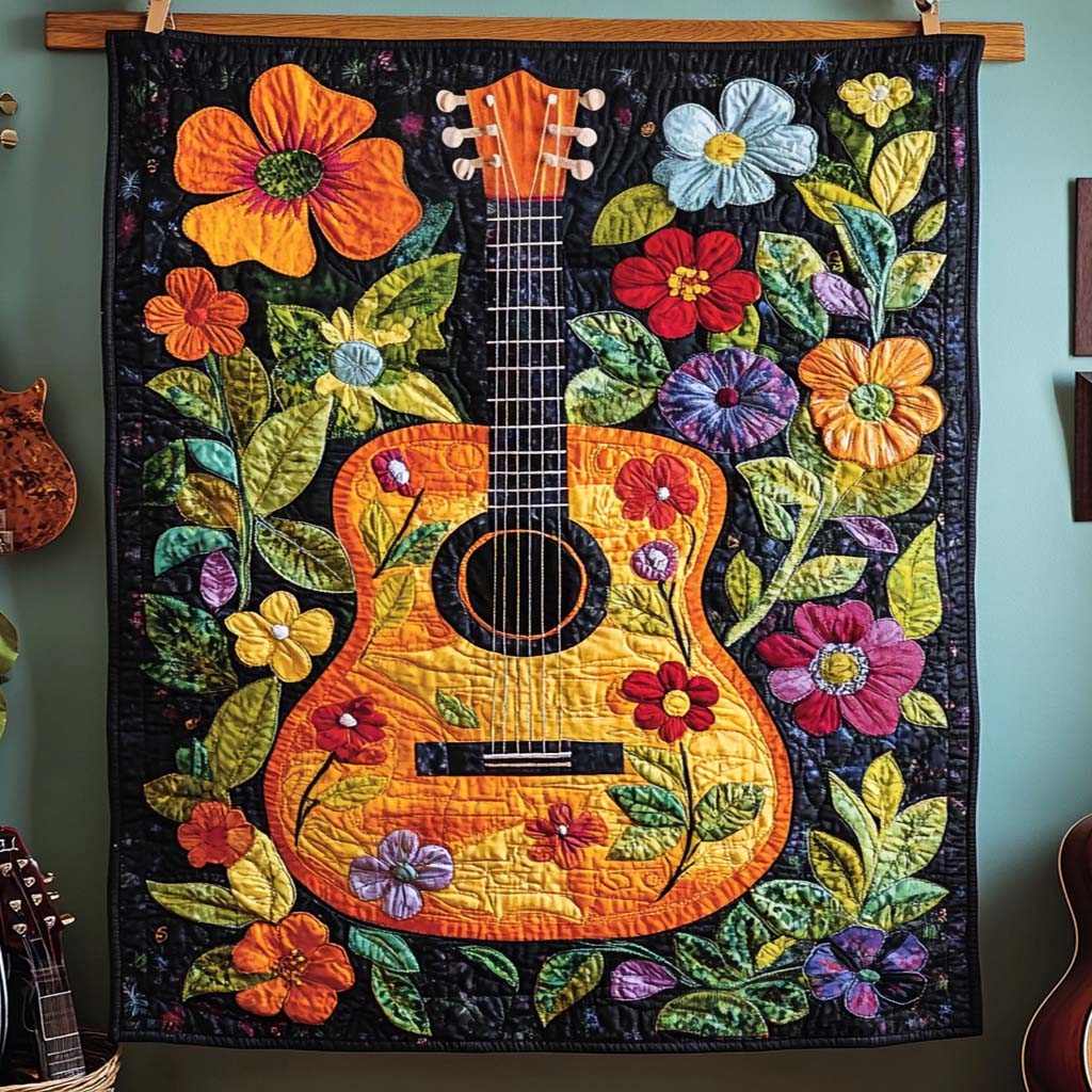 Melody In Bloom Quilted Blanket Gift Ideas For Music Lovers