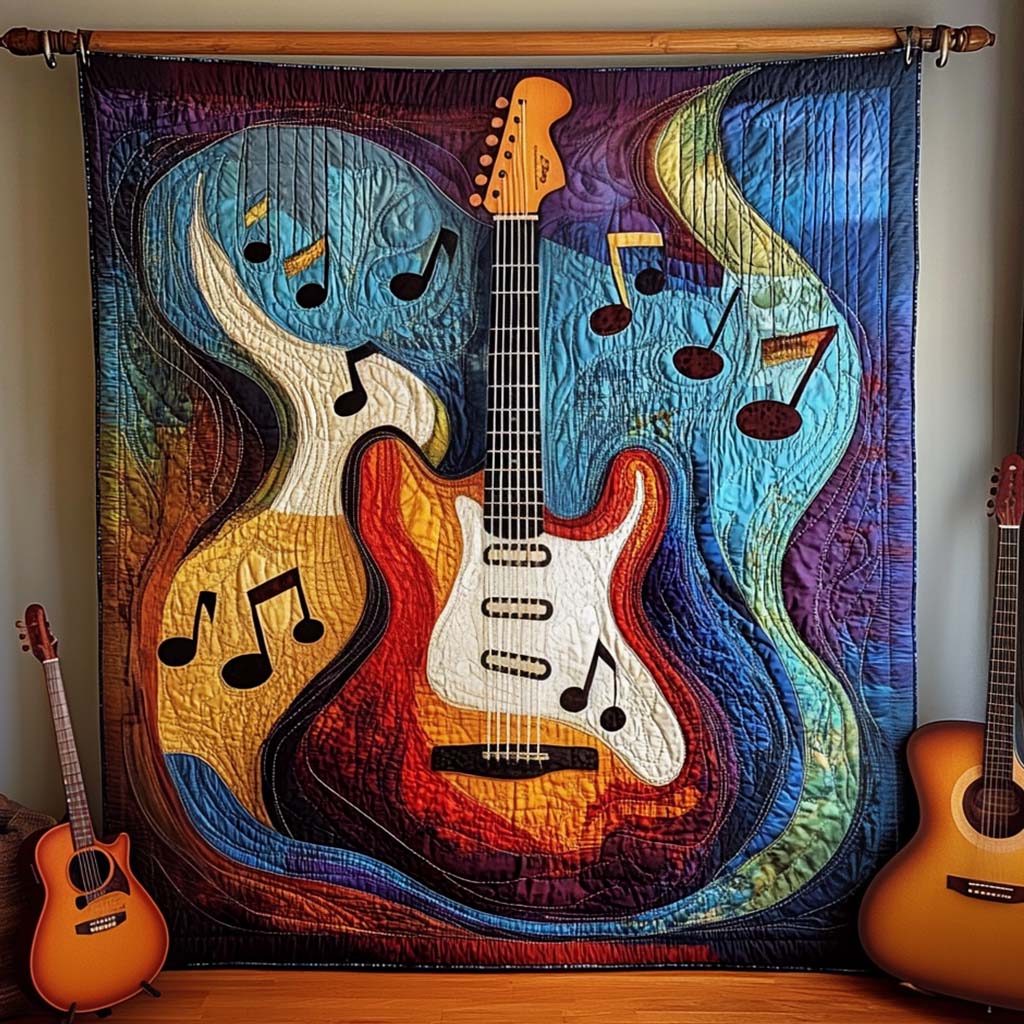 Melody In Motion Quilted Blanket Gift Ideas For Music Lovers