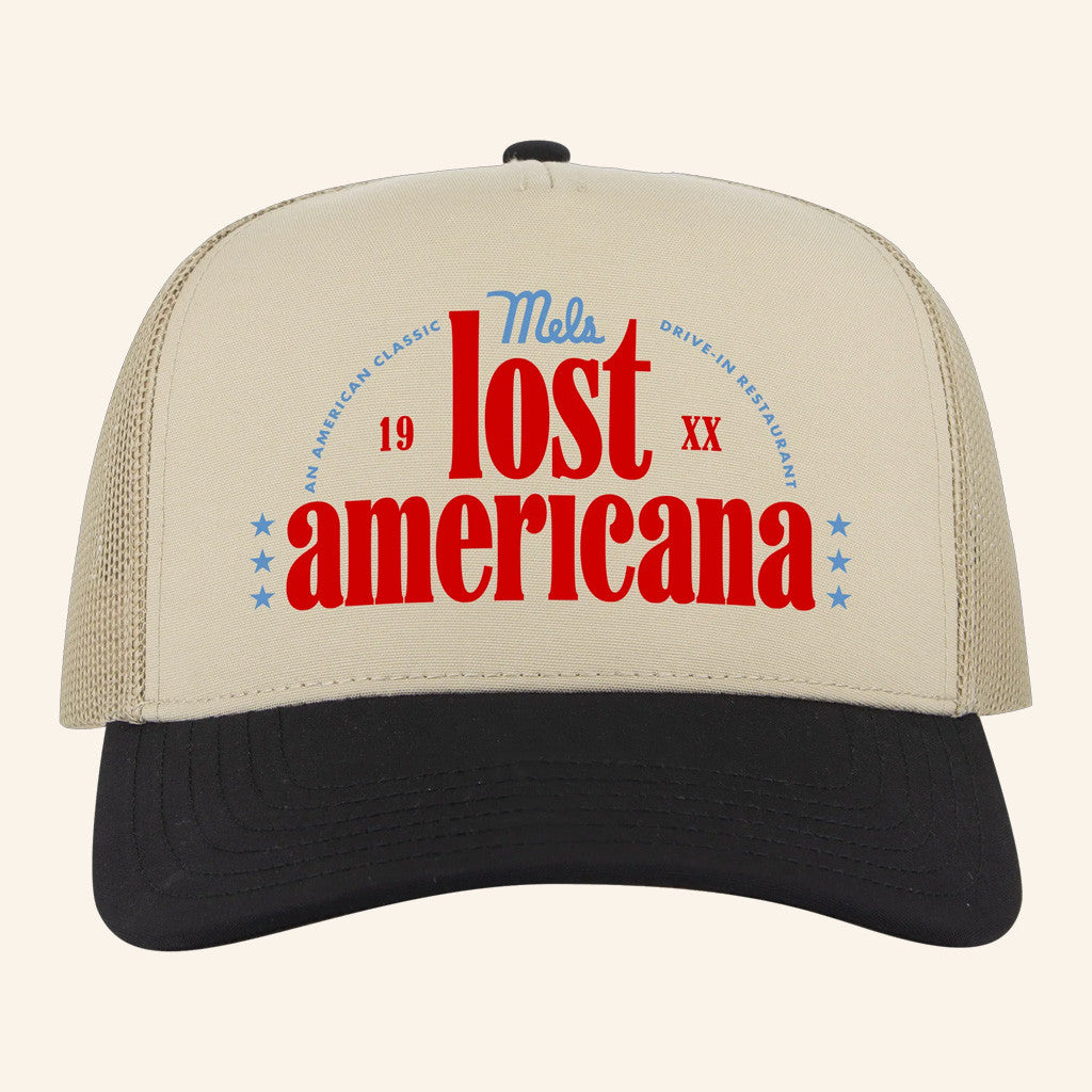 Mel's Drive In Merch Mels X Mgk Lost Americana Trucker Cap Gifts For Dad Mel's Drive In Merch Mels X Mgk Lost Americana Trucker Cap Gifts For Dad