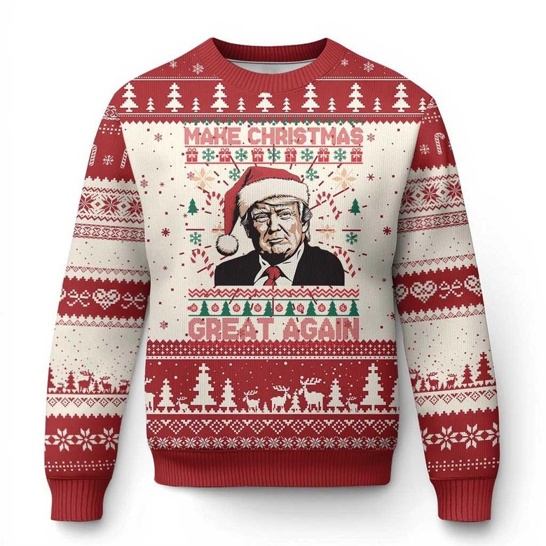 Meme Trump Make Christmas Great Again Ugly Christmas Sweater Funny Gifts For Trump Supporter