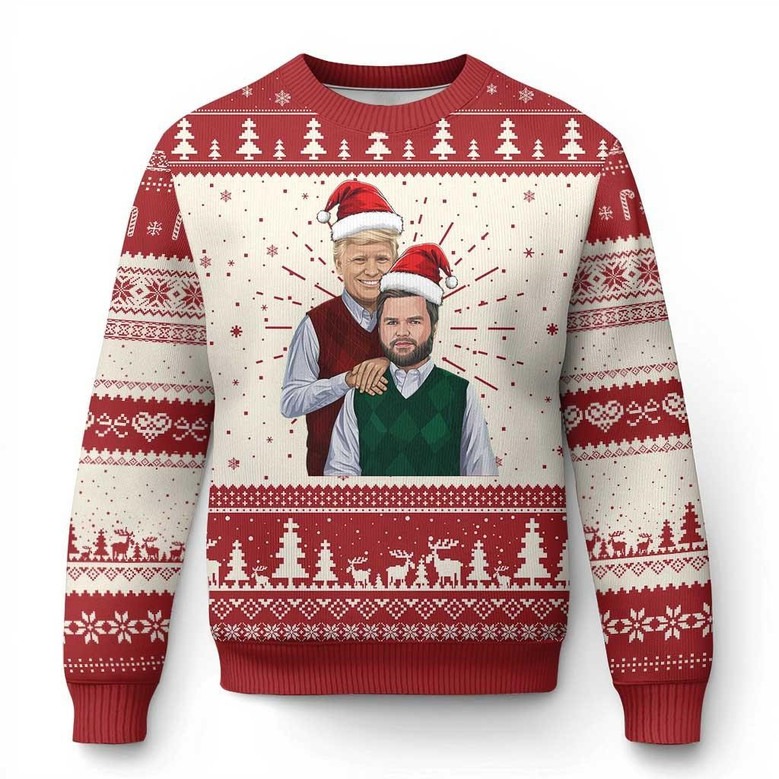 Meme Trump Vance Ugly Christmas Jumpers Funny Clothes Gifts For Republicans Supporters