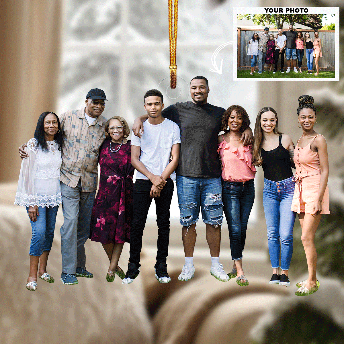 Memorable Moments Personalized Photo Mica Ornament Christmas Gift For Family Family Me