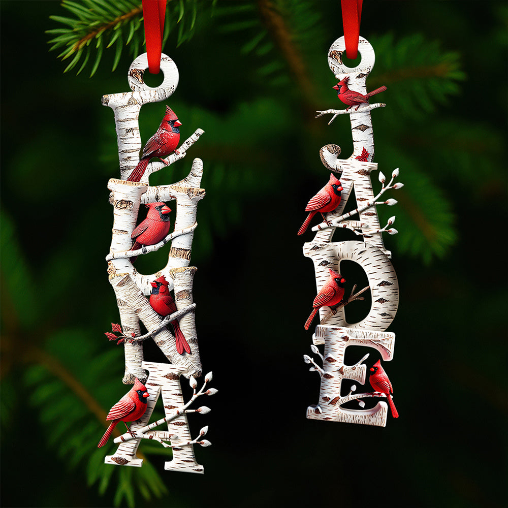 Memorial Cardinal - Alphabet Letters Ornament Personalized Gifts For Heaven - Holiday Tree Decoration Gift Memorial Cardinal - Alphabet Letters Ornament Personalized Gifts For Heaven - Holiday Tree Decoration Gift