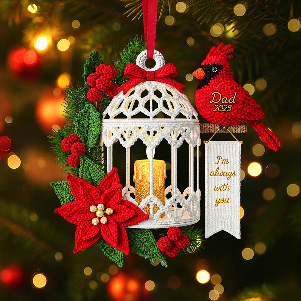 Memorial Cardinal Ornament - Personalized Gifts For Loved Ones - Cute Christmas Tree Gift Idea