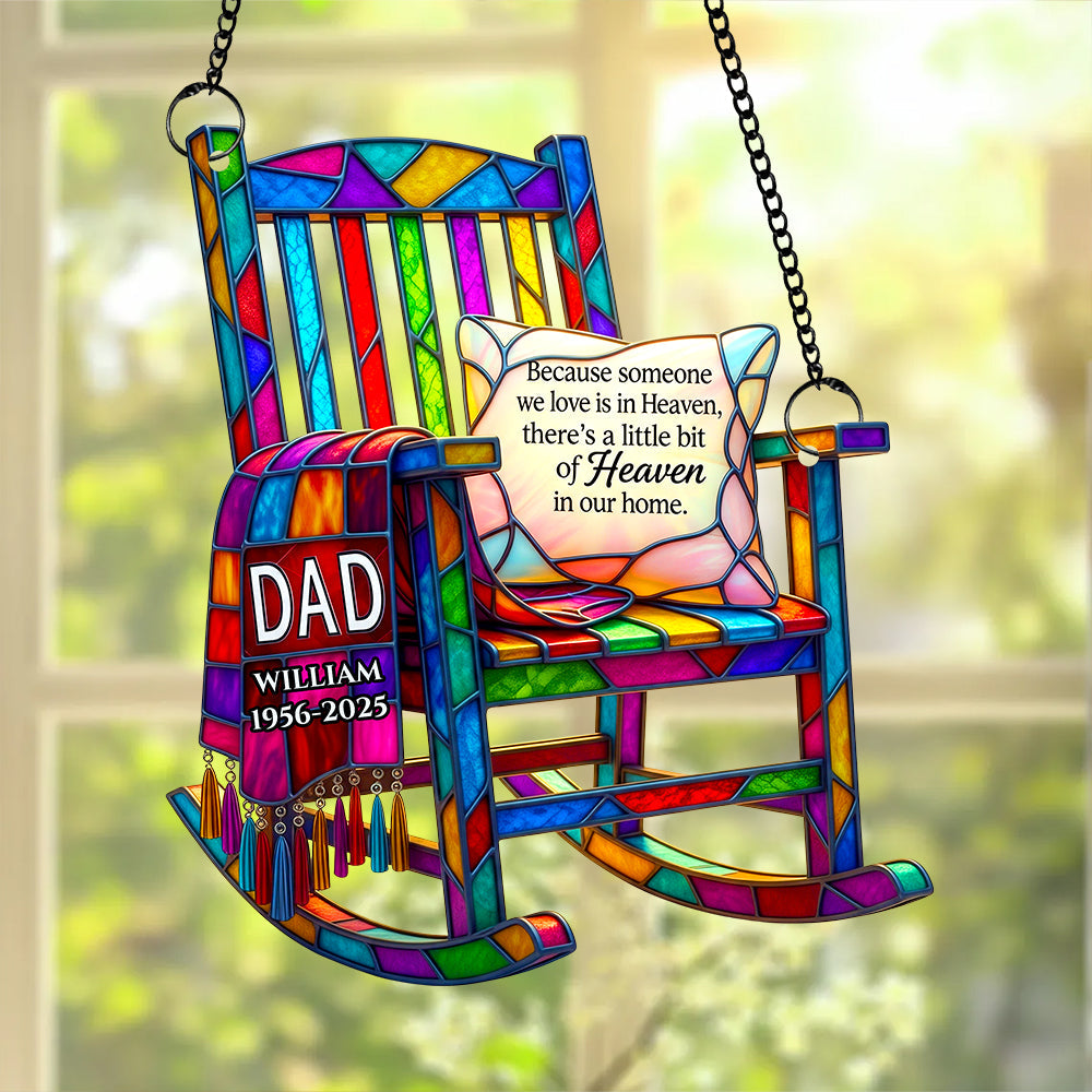 Memorial Chair Suncatcher Ornament Personalized Gifts for Heaven - Family Christmas Ornament Gift Memorial Chair Suncatcher Ornament Personalized Gifts for Heaven - Family Christmas Ornament Gift