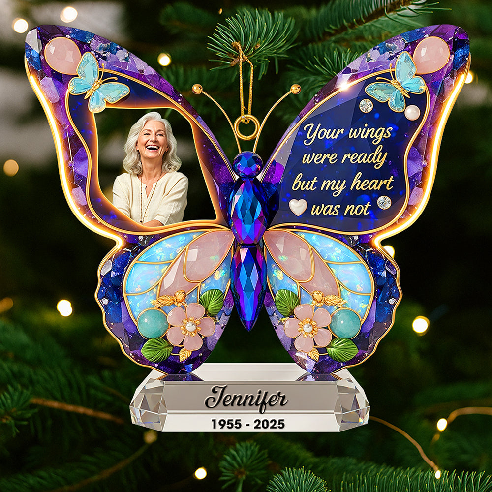 Memorial Christmas Ornament - Custom Photo Gifts For Heaven - Xmas Home Decoration Gift Memorial Christmas Ornament - Custom Photo Gifts For Heaven - Xmas Home Decoration Gift