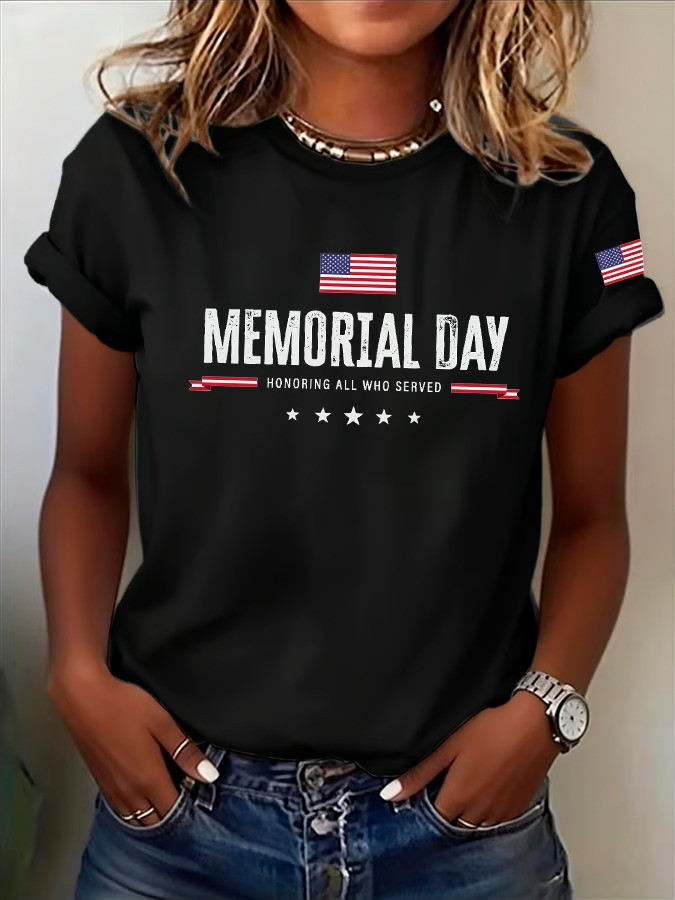 Memorial Day T-Shirt Freedom Tribute Patriotic Fan Gear Gift Ideas For Veteran