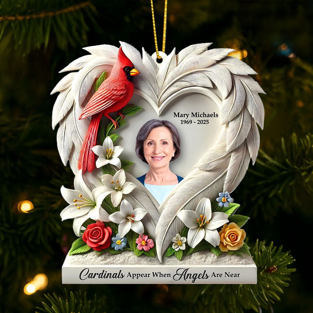 Memorial Heaven Ornament - Custom Photo Gifts For Loved Ones - Fun Holiday Ornament Gift