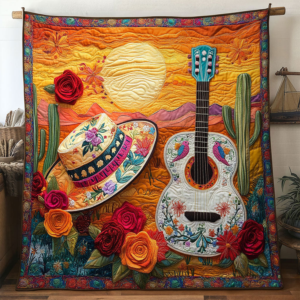 Memory Strings Guitar Quilt Perfect Holiday Gift for Blanket Lovers