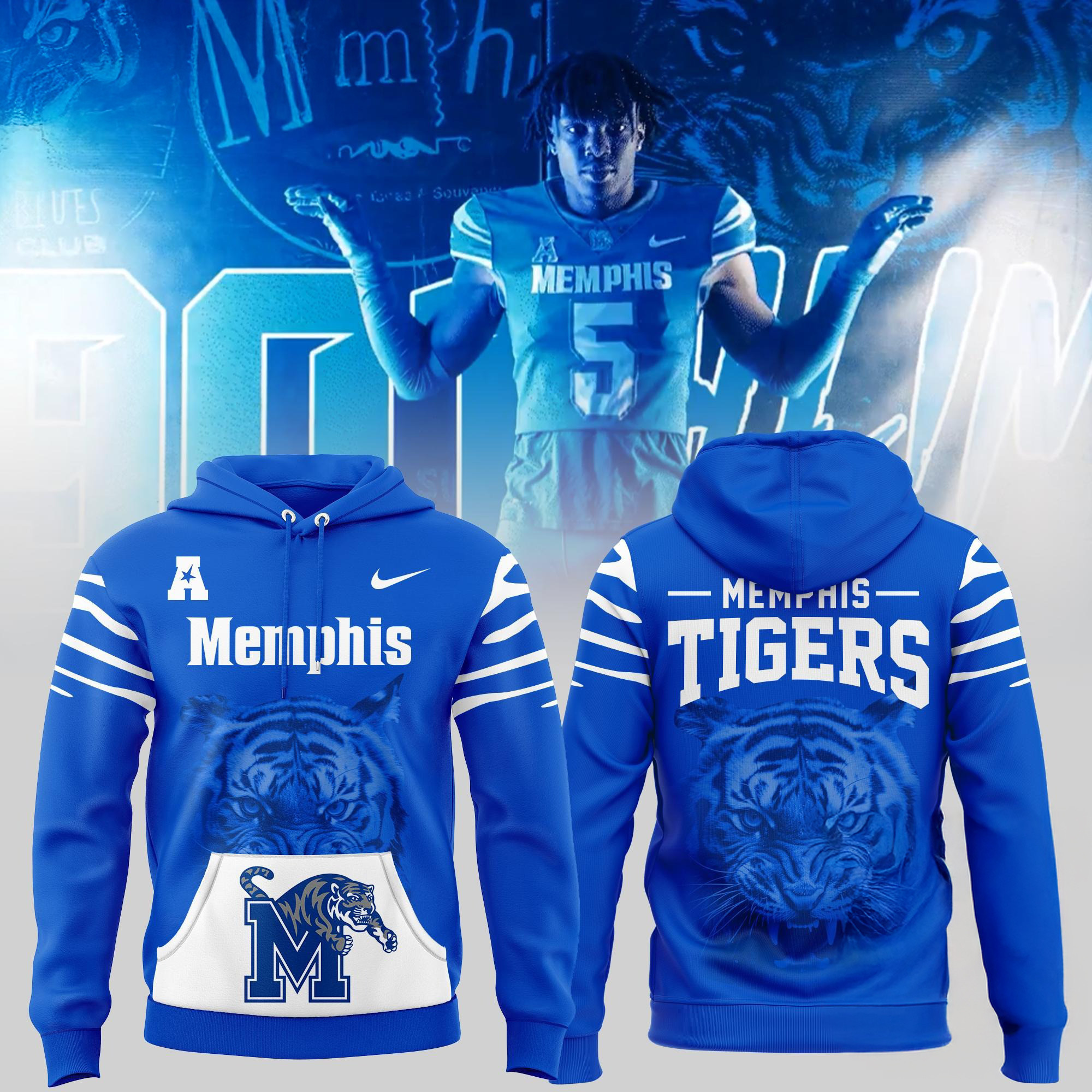 Memphis Tigers Football Logo Team Limited Edition Hoodie Best Gift For Football Lovers