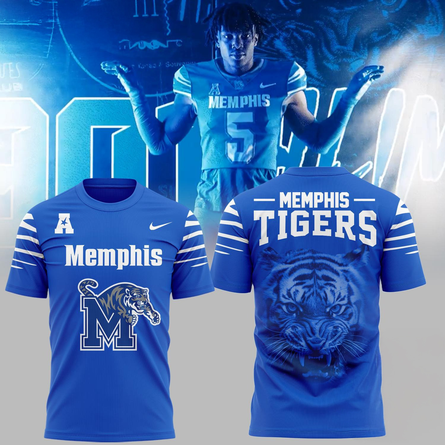 Memphis Tigers Football Logo Team Limited Edition Shirt Best Gift For Football Lovers